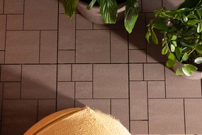 Multy Home Gumová dlaždica STONE MOSAIC 30 x 30 cm, hnedý dub