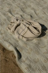 Ľanová deka / obrus Kesäkukka 145x180, jade-olivová