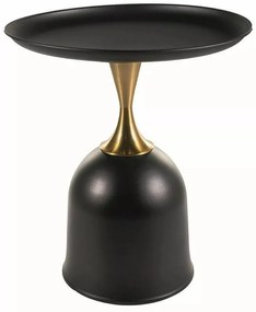 Konferenčný stolík Libra 51 cm čierny/zlatý