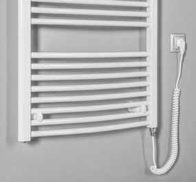Aqualine Aqualine, ORBIT-E elektrické vykurovacie teleso, oblé, 600x1320 mm, 600W, biela, ILEO36T