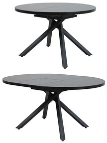 Rozkladací stôl Draco B10038-120/160x120cm čierna mat