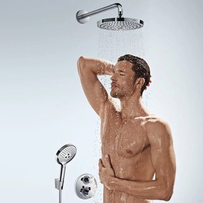 HANSGROHE Raindance Select S horná sprcha 2jet EcoSmart, priemer 243 mm, so sprchovým ramenom 390 mm, chróm, 26470000