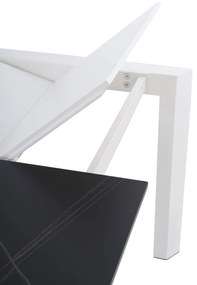 Rozkladací stôl sallie 160 (240) x 90 cm bielo-čierny MUZZA