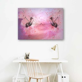 Obraz na plátně Balerína Abstract Pink - 120x80 cm