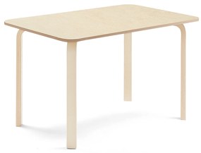 Stôl ELTON, 1200x800x710 mm, linoleum - béžová, breza