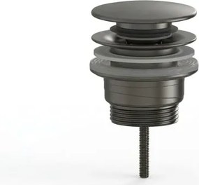 Výpusť umývadla 5/4 SAT Aurum 7,2 cm, gun metal matná, plast SATAUCCBGM