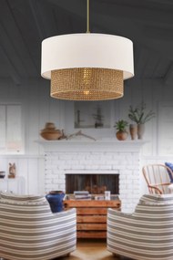 Závesná lampa, Echo - Beige, White