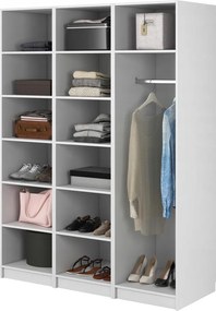 Šatníková skriňa Kasandra VIII (biela)