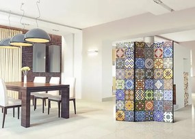 Paraván - Colorful Mosaic [Room Dividers] Veľkosť: 135x172, Verzia: Obojstranný