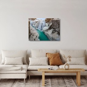 Sklenený obraz - Islandská príroda (70x50 cm)