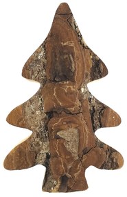 AMADEA Drevený strom s kôrou, masívne drevo, výška 11 cm