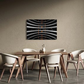 Abstraktný obraz - budova (90x60 cm)