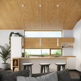 Sollux SL.1397 - Luster na lanku PRYSM 1xG9/8W/230V biela