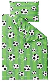 Bavlnené obliečky FOTBALL TIME zelené Rozmer obliečky: 70 x 90 cm | 140 x 200 cm