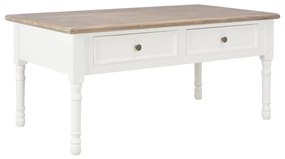 Konferenčný stolík biely 100x55x45 cm drevený