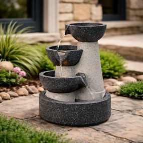 Záhradná solárna fontána BestBerg SF-18 / polyresin / 25,5 x 24 x 41 cm