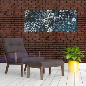 Obraz s kvetinovým dekorom (120x50 cm)