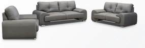 Sedacia súprava omega Lux 3+2+1, sivá (Vega 88)