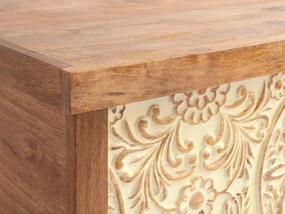 furniture-nabytek.cz - Masívna truhlica Delhi z mangového dreva, hnedá – 88×88×44 cm