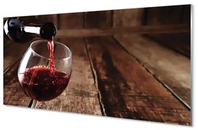 Obraz plexi Dosky poháre na víno 125x50 cm