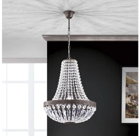 Orion HL 6-1497/3 - Krištáľový luster na reťazi ARILA 3xE27/60W/230V hnedá/patina