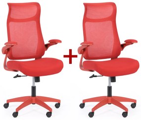 Kancelárske kreslo LUCKY 1+1 ZADARMO, červená