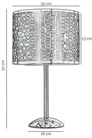 ONLI - Stolná lampa BRUCE 1xE27/15W/230V 52 cm matný chróm