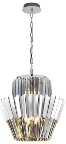 Luster na reťazi DONNA 9xE14/40W/230V pr. 45 cm matný chróm