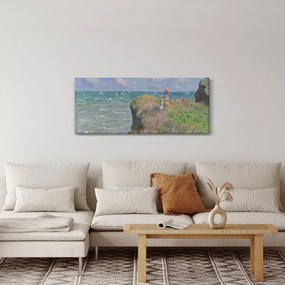 Obraz - Claude Monet, Cliff Walk at Pourville, reprodukcia (120x50 cm)