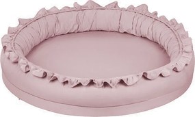 Mini hniezdo pre deti s volánom sýto ružová