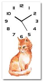 Moderné hodiny nástenné Červená mačka pl_zsp_30x60_c-f_120895228