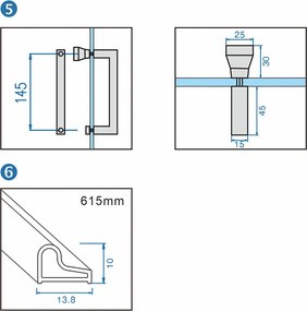 BPS-koupelny Päťuholníkový sprchový kút KZ10A 80x80 chróm/transparent - bez vaničky