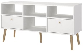 Biely TV stolík 117x61 cm Bodo – Tvilum