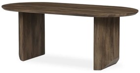 Stůl jídelní, 200x100x77 cm, MDF, 3D dekor ořech