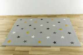 Detský koberec Kids 533752/89945 Hviezdy sivý