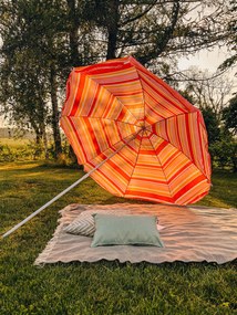 Červeno-oranžový slnečník SUNBEAM 180 cm