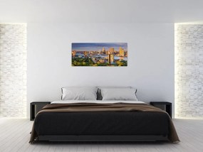 Obraz - Panorama Rotterdamu, Holandsko (120x50 cm)