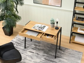 PC stolík Land (dub + čierna). Akcia -38%. Vlastná spoľahlivá doprava až k Vám domov. 1109777