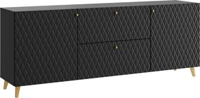 XXXLutz NÍZKA KOMODA, čierna, 180/69,4/39 cm Livetastic - Komody - 002778003022
