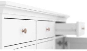 Biela nízka komoda 144x92 cm Paris – Tvilum