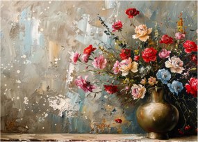 Sklenený obraz - Váza kvetov (70x50 cm)