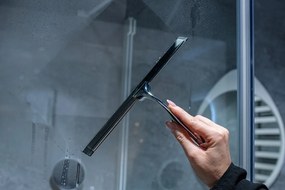 Kovová stierka na sprchové kúty - kov/chróm