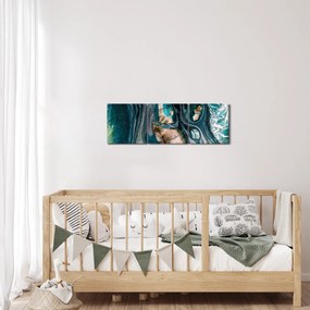 Obraz abstrakcie (s hodinami) (90x30 cm)