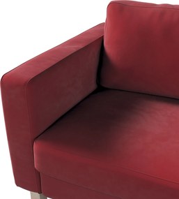 Poťah na sedačku Karlstad (nerozkladací, 3-miestny, krátky) farba produktu červená látka lesklá, zamatová