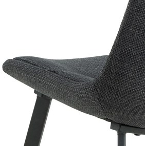 IDA Antracit (látka Basel 19) - MODERNÁ ČALÚNENÁ STOLIČKA DO OBÝVAČKY/ JEDÁLNE LOFT