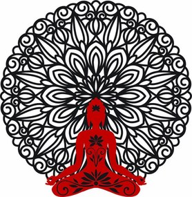 SENTOP | Sentop - 3D Obraz na stenu Buddha v mandale  50, 70, 90 cm I SENTOP PR0367