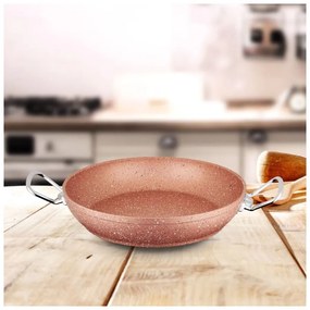 Ružová hliníková panvica Güral Porselen Classic, ø 22 cm