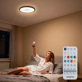 Aigostar - LED RGBW Stmievateľné stropné svietidlo MESH LED/24W/230V 3000-6500K čierna+DO