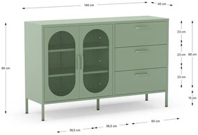 Komoda v mentolovej farbe 140x90 cm Diora – Marckeric