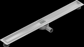 Mexen Flat nerezový sprchový žľab 90 cm s rotačným 360° sifónom - telo žľabu bez krytu, nerez, 1040090